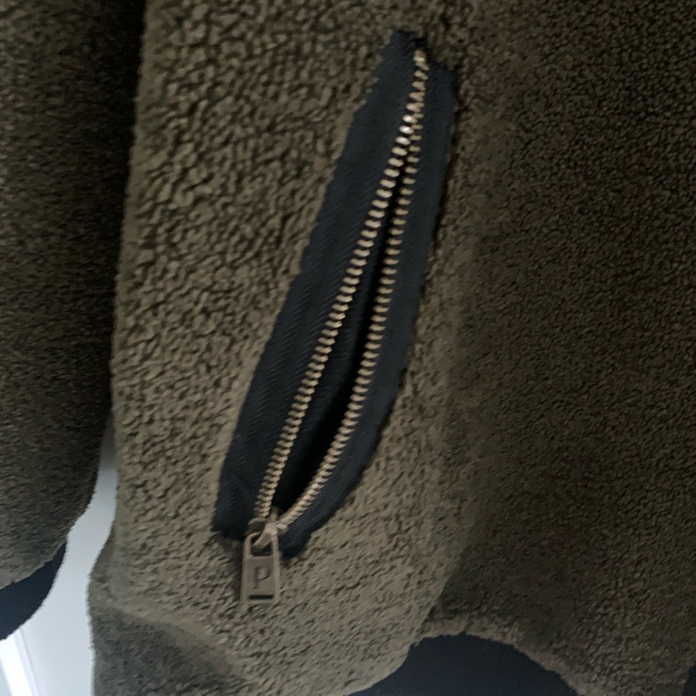 Women's Pendleton Olive Wool Bomber Jacket With B… - image 3